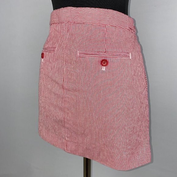Theory 0 Multicolor Striped Mini Skirt Side Waist Button Adjustments - Picture 6 of 12